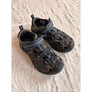 Merrell Boys Sandals Size 10 – Closed Toe Leather Hiking Water Shoes, Adjustable